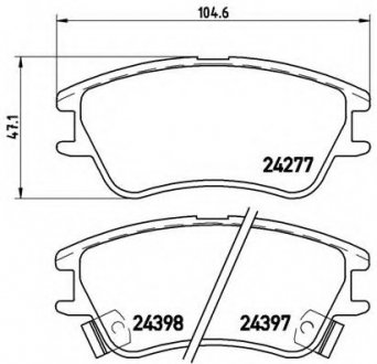 Тормозные колодки дисковые Brembo P30027 (фото 1)