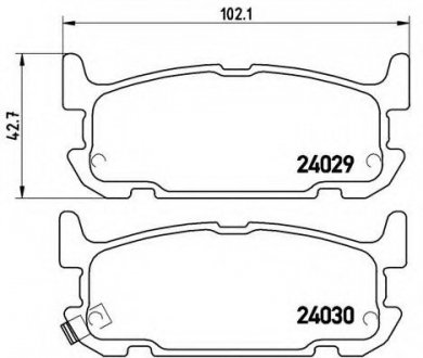 Тормозные колодки дисковые Brembo P49031