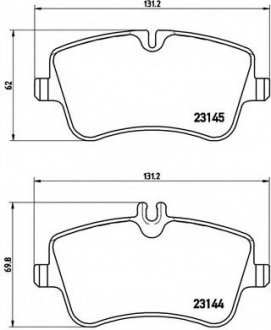 Тормозные колодки дисковые Brembo P50046