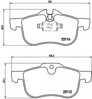 Тормозные колодки дисковые Brembo P52017