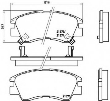 Гальмівні колодки дискові P54 008 Brembo P54008