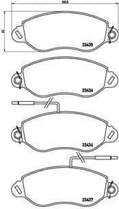 Тормозные колодки дисковые Brembo P56042