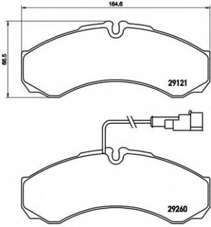 Тормозные колодки дисковые Brembo P56069