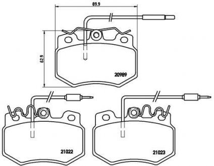 Тормозные колодки дисковые Brembo P61031