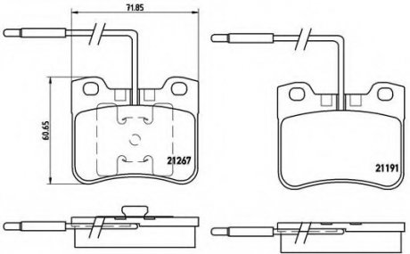 Тормозные колодки дисковые Brembo P61047