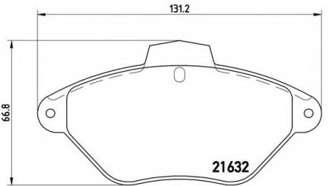 Тормозные колодки дисковые Brembo P61053