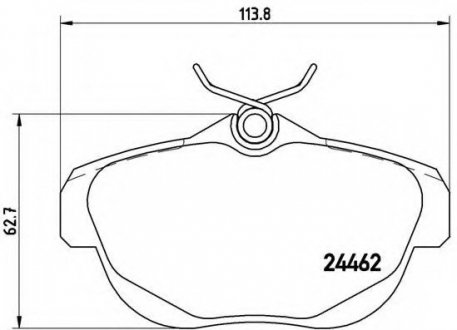 Тормозные колодки дисковые Brembo P61087