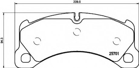 Гальмівні колодки дискові P65 033 Brembo P65033