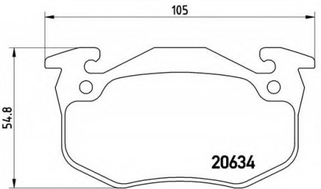 Тормозные колодки дисковые Brembo P68020