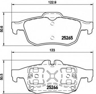 Тормозные колодки дисковые Brembo P68057