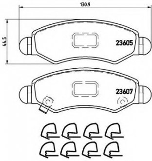 Гальмівні колодки дискові P79 015 Brembo P79015