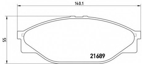 Тормозные колодки дисковые Brembo P83023