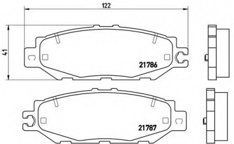 Тормозные колодки дисковые Brembo P83036