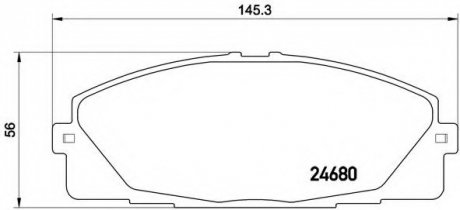 Тормозные колодки дисковые Brembo P83139