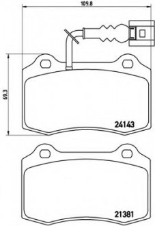 Тормозные колодки дисковые Brembo P85104