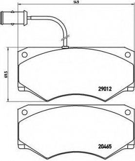 Тормозные колодки дисковые Brembo PA6013