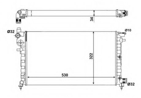 Радиатор системы охлаждения NRF 509502A