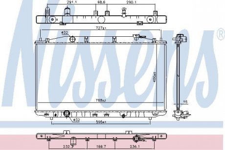 Радиатор системы охлаждения NS_K Nissens A/S 681373