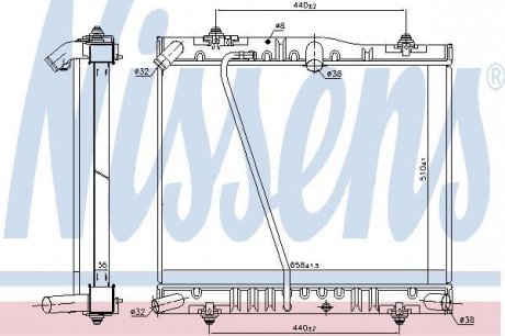 Радиатор системы охлаждения NS_K Nissens A/S 646893