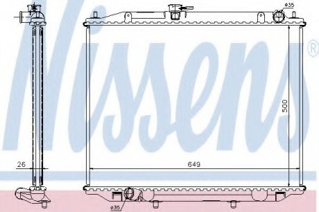 Радиатор системы охлаждения NS_K Nissens A/S 68706A