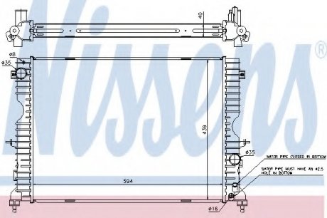 Радіатор охолоджування NISSENS Nissens A/S 64312A