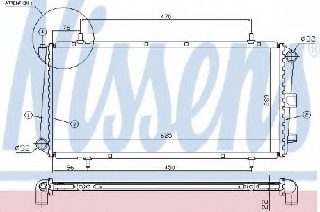 Радиатор системы охлаждения NS_K Nissens A/S 62785A