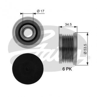 Обгонная муфта генератора GATES Gates Corporation OAP7109