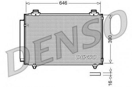 Конденсатор, кондиціонер DENSO DCN50035 (фото 1)
