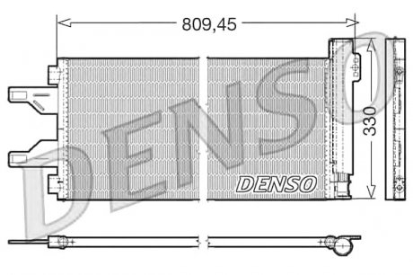 Конденсатор, кондиционер DENSO DCN07050 (фото 1)