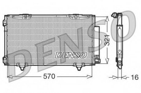 Конденсатор, кондиционер DENSO DCN50011 (фото 1)