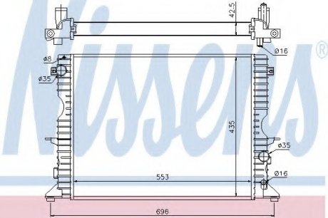 Радіатор системы охлаждения NS_K Nissens A/S 64311A