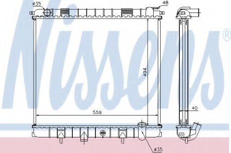 Радіатор системы охлаждения NS_K Nissens A/S 64302A