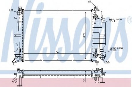 Радиатор системы охлаждения NS_K Nissens A/S 64036A