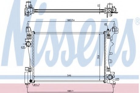 Радиатор системы охлаждения NS_K Nissens A/S 636005