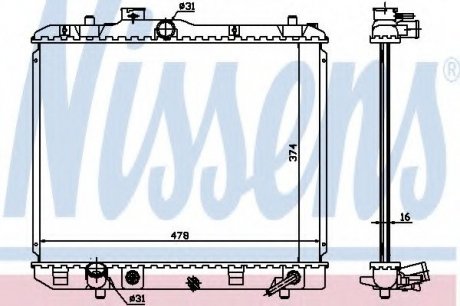 Радиатор системы охлаждения NS_K Nissens A/S 630706