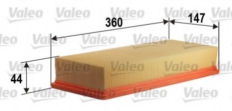 Фильтр воздушный (плоский) Valeo 585252 (фото 1)