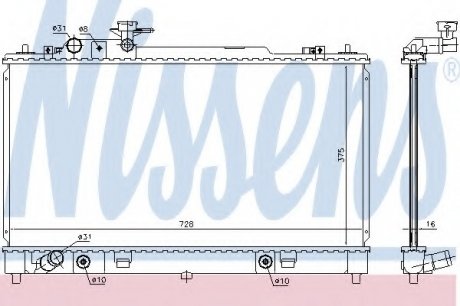 Радиатор системы охлаждения NS_K Nissens A/S 68550