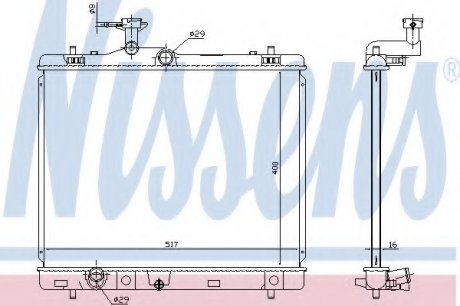 Радіатор системы охлаждения NS_K Nissens A/S 64257