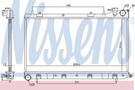 Радіатор SUBARU FORESTER (SG) (02-) 2.5 i 16V TURBO NISSENS Nissens A/S 64122