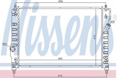 Радиатор системы охлаждения NS_K Nissens A/S 61628
