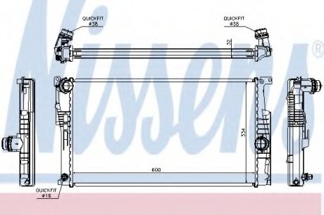 Радіатор системы охлаждения NS_K Nissens A/S 60815 (фото 1)