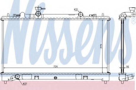 Радиатор системы охлаждения NS_K Nissens A/S 68510