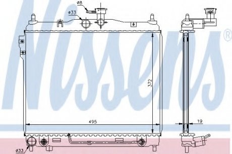 Радиатор системы охлаждения NS_K Nissens A/S 67496