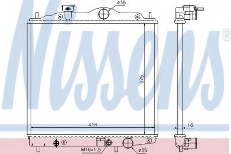 Радіатор системы охлаждения NS_K Nissens A/S 67100