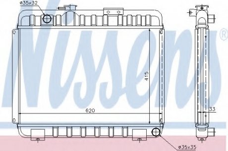 Радиатор системы охлаждения NS_K Nissens A/S 62581