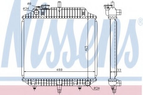 Радиатор системы охлаждения NS_K Nissens A/S 62516