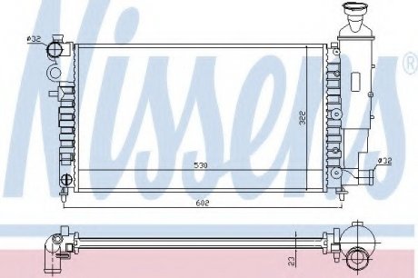 Радіатор системы охлаждения NS_K Nissens A/S 61276