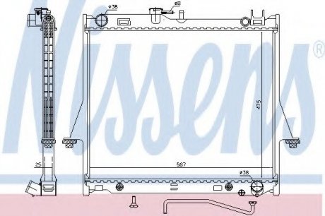 Радиатор системы охлаждения NS_K Nissens A/S 60854