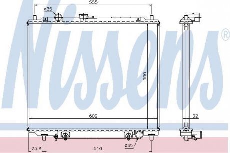 Радиатор системы охлаждения NS_K Nissens A/S 62853 (фото 1)