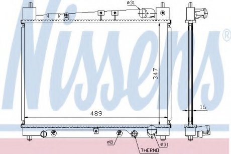 Радиатор системы охлаждения NS_K Nissens A/S 64799